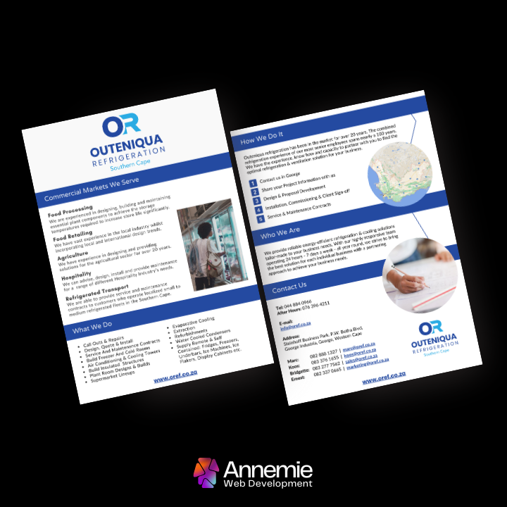 OREF Brochure Design - Annemie Web Development